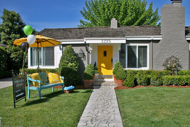 Charming And Comforting Yellow Front Door Jazamango