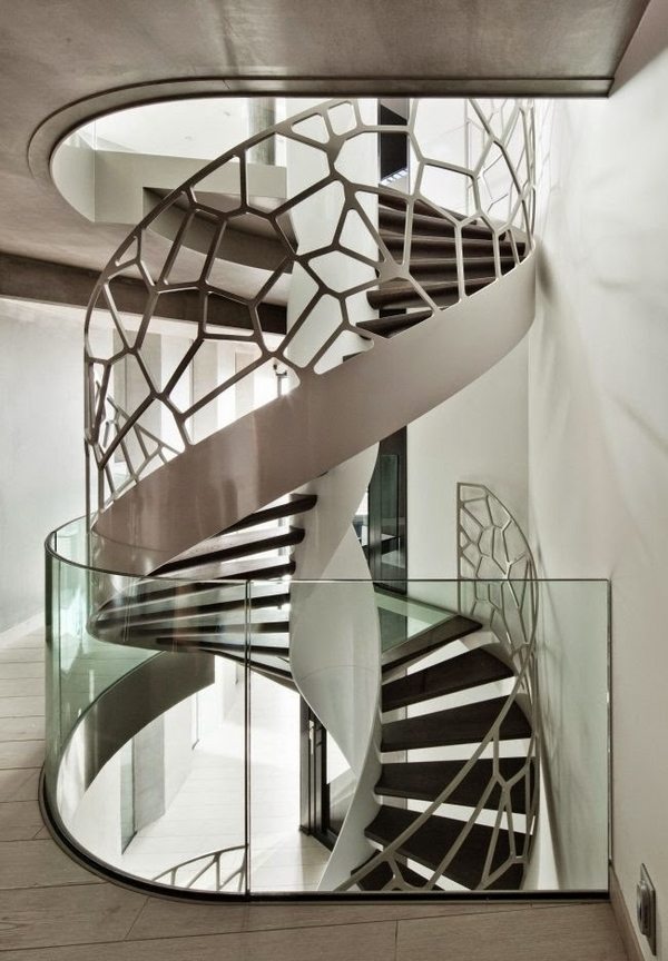 Modern Metal staircase railing