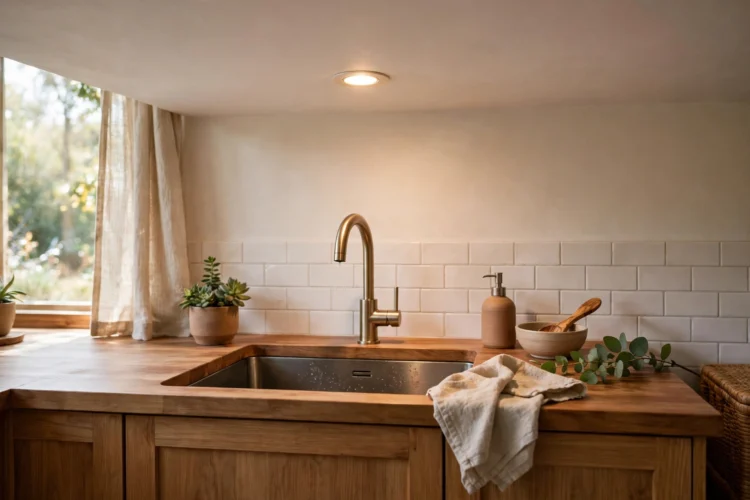 Dedicated recessed can over a kitchen sink