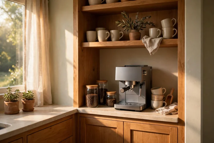 8 Built-In Coffee Station Ideas for Small Kitchens