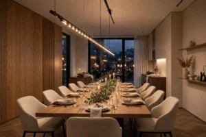 8 Linear Chandelier Dining Room Ideas for Long Tables