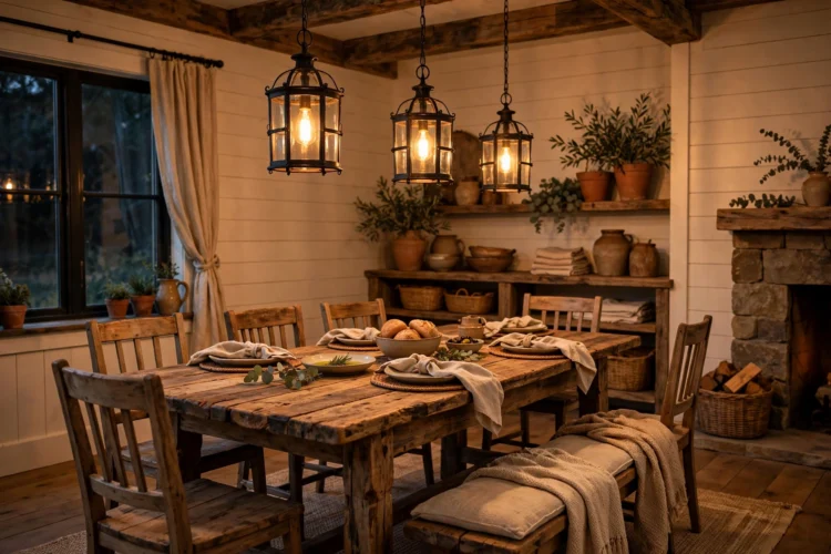 11 Rustic Dining Room Lighting Ideas With Warm Character