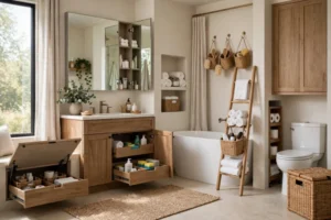 10 Bathroom Storage Ideas That Hide the Everyday Clutter